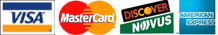 We accept major credit cards